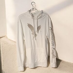 American Eagle Long-sleeve Hoddie  T Shirt 100% Cotton Made In Vietnan
